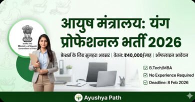आयुष मंत्रालय भर्ती 2026: यंग प्रोफेशनल्स के लिए