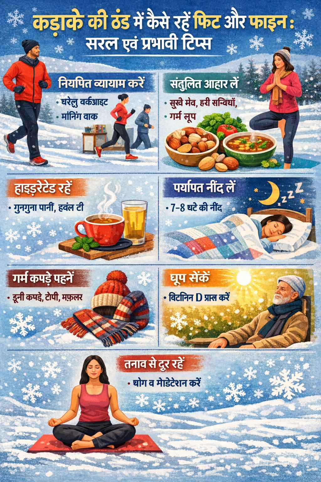 Ayush Ministry Winter Wellness Tips Infographic