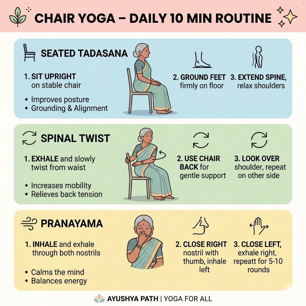 chair Yoga daily 10 min routine