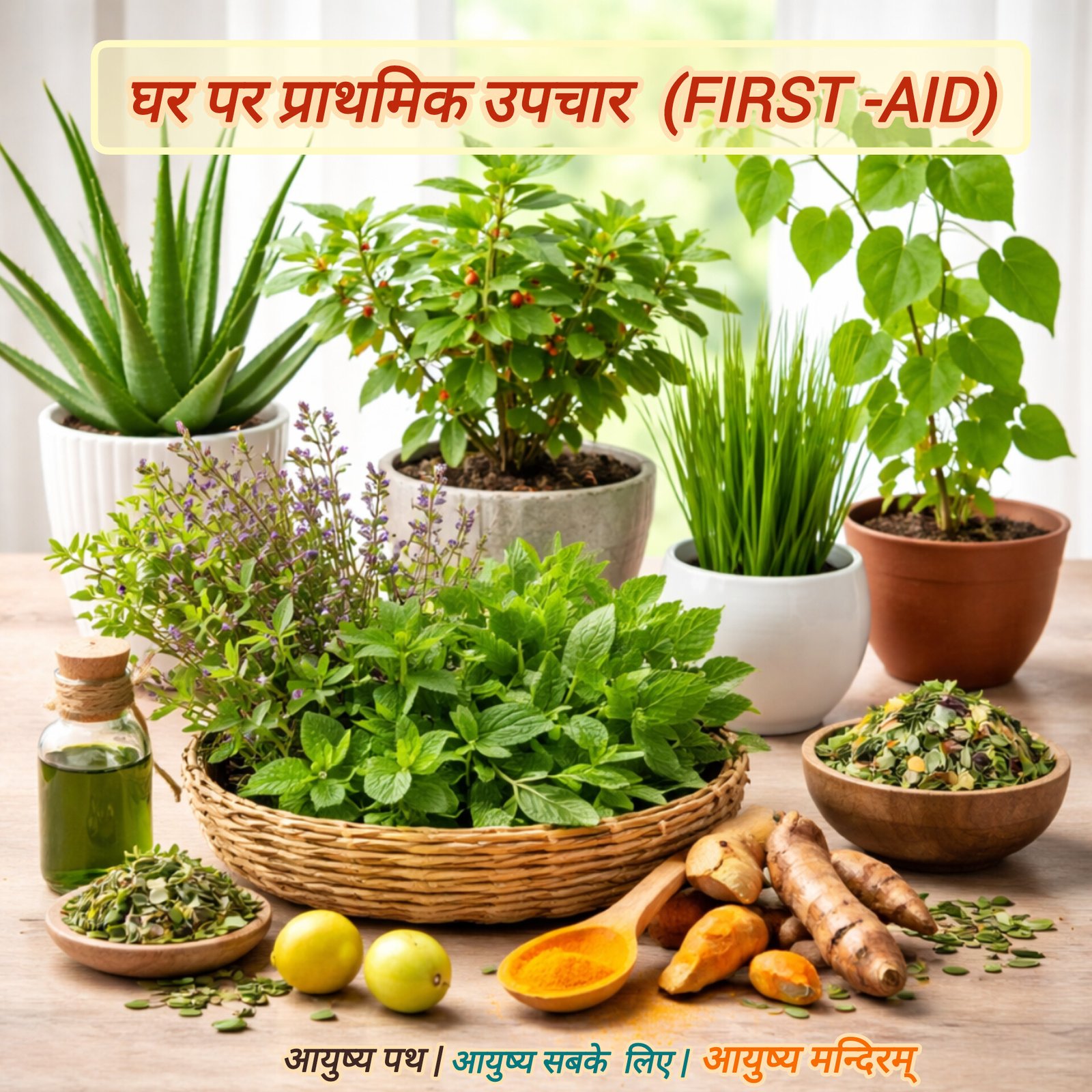 घर पर उगाएं 5 औषधीय पौधे: प्राथमिक उपचार