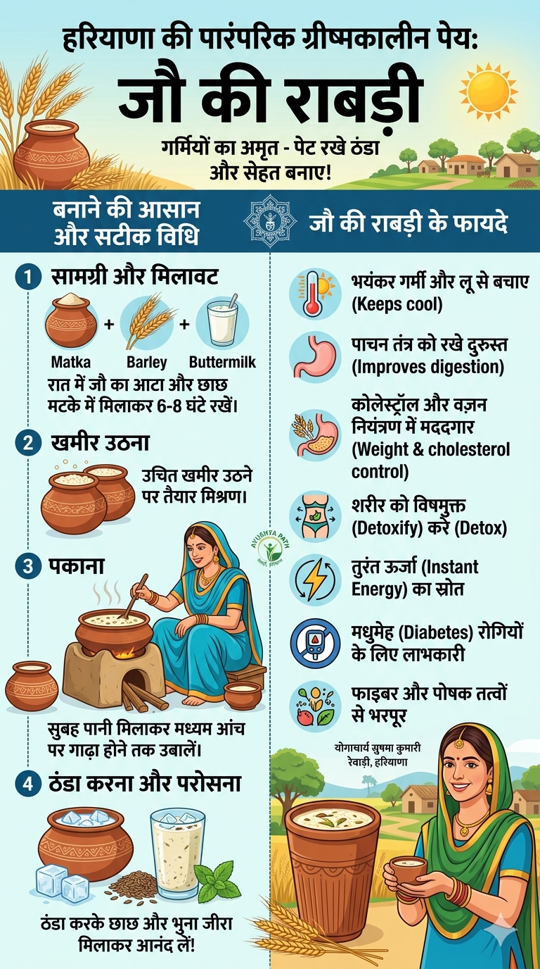जौ की राबड़ी - गर्मियों का अमृत