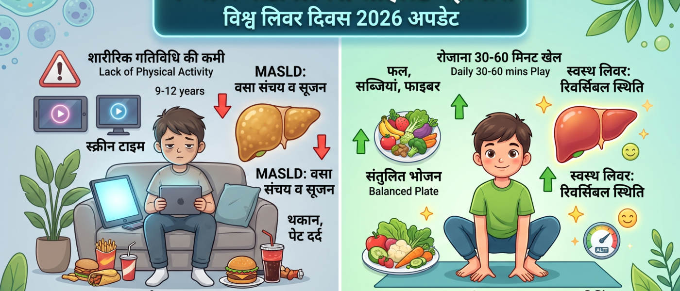 बच्चों में फैटी लिवर का कारण जंक फूड और योग द्वारा प्राकृतिक समाधान | आयुष्य पथ इन्फोग्राफिक
