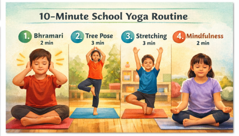 4-step Micro Yoga Routine for Kids