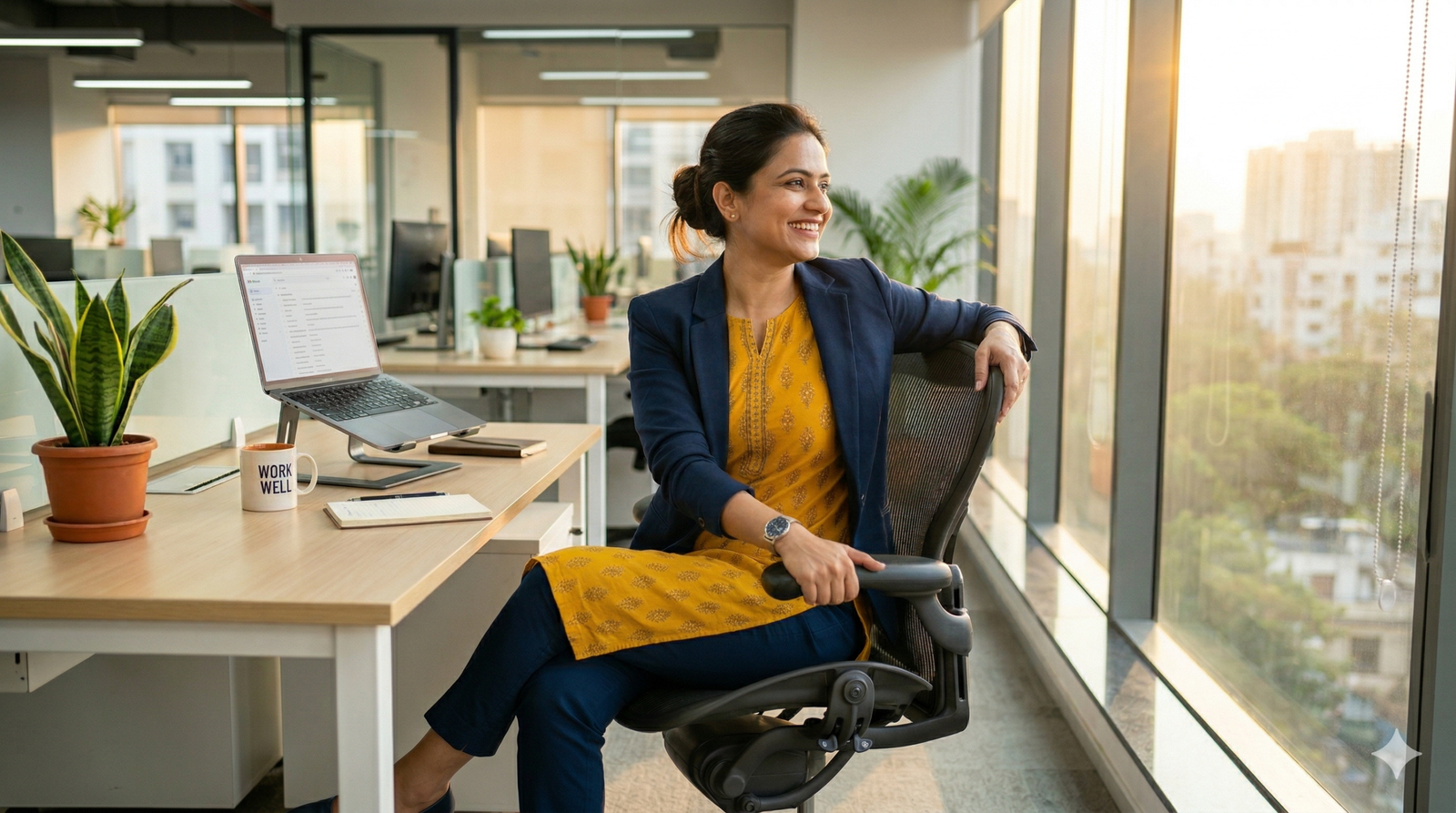 Seated Spinal Twist - Monday Desk Yoga