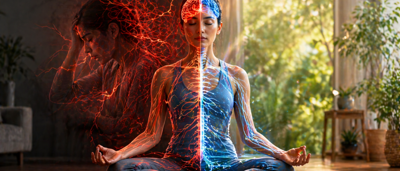 Day-43: नर्वस सिस्टम योग (Nervous System Yoga) | 5 मिनट में तनाव से मुक्ति