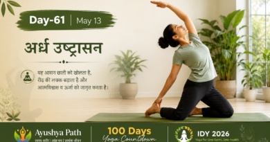 100 दिवसीय योग काउन्टडाउन: दिन - 61 | आज का अभ्यास: अर्ध उष्ट्रासन (Half Camel Pose)