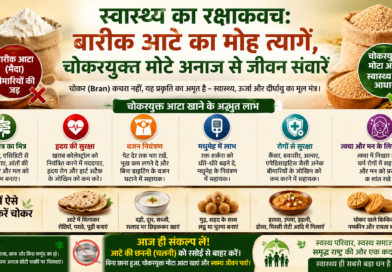 स्वास्थ्य का रक्षाकवच: बारीक आटे का मोह त्यागें, चोकरयुक्त मोटे अनाज से जीवन संवारें