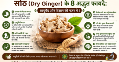 सोंठ (Dry Ginger) के 8 अद्भुत फायदे: आयुर्वेद और विज्ञान की नज़र में | Ayushya Path