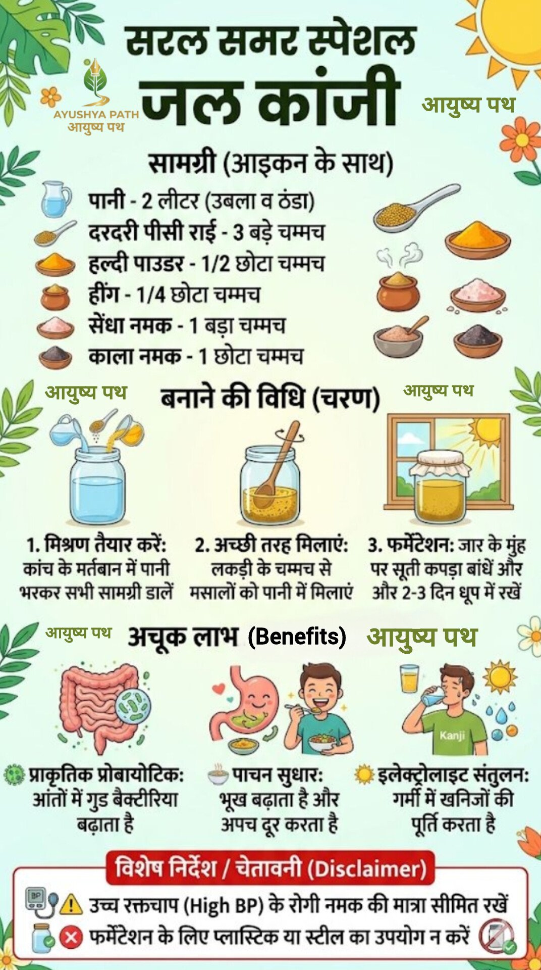 सरल समर स्पेशल जल कांजी