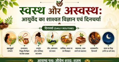 स्वस्थ और अस्वस्थ: आयुर्वेद का शाश्वत विज्ञान एवं दिनचर्या